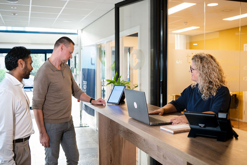 Bezoekersregistratie balie