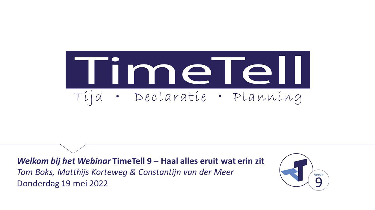 Webinar TimeTell 9