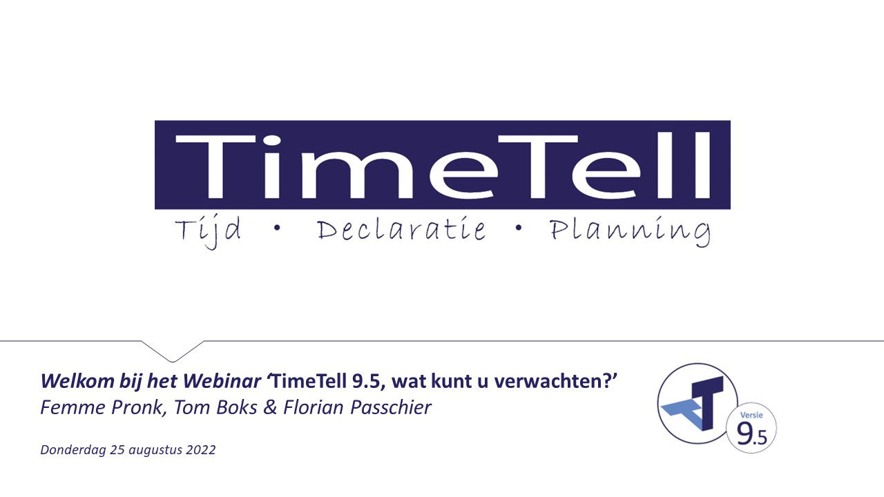 Webinar TimeTell 9.5
